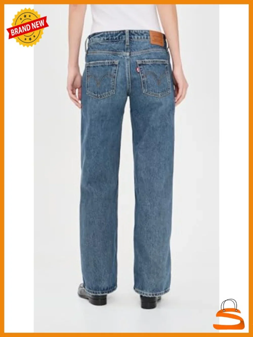Women's Low Rise Wide Leg Straight Jeans Runs Small